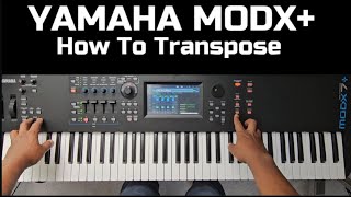 How To Transpose on Yamaha MODX Keyboard [upl. by Blood759]