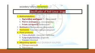 ANTI CANCER DRUGS  CLASSIFICATION OF ANTINEOPLASTICS DRUS  ANTIMETABOLITES  MEDICINAL CHEMISTRY [upl. by Nywde]