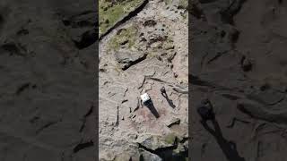 Win Hill trig point in The Peak District National Park hiking hikingadventures drone dronevideo [upl. by Cohleen]