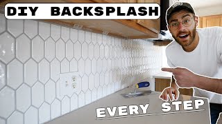 DIY BACKSPLASH Every Step To Get PRO Results and Save [upl. by Arias544]