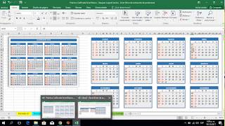 Como hacer un calendario en excel 2016 [upl. by Adlay736]