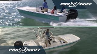 MAKO Boats Pro Skiff 19 CC and 21 CC Walkaround with Capt Rob Ferris [upl. by Alidis]