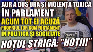 TUPEU de AUR Au adus ura balamucul și agresivitatea în Parlament acum tot ei pozează în victime [upl. by Ayeka687]