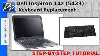 Dell Inspiron 14z 5423 Keyboard Video Tutorial Teardown [upl. by Elaine488]