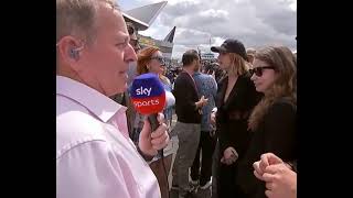 Martin Brundle amp Cara Delevingne controversy during 2023 British gp grid walk [upl. by Olmstead]