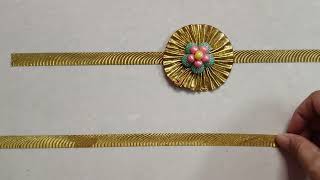 Easy Rakhi Making for Children Diy Rakhi Making Competition Easy Rakhi making ideas for school [upl. by Ycniuqed]