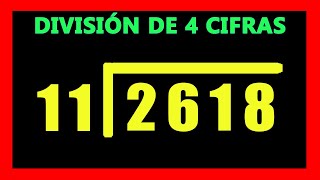 ✅👉 Divisiones de 4 Cifras con resta [upl. by Zalea]