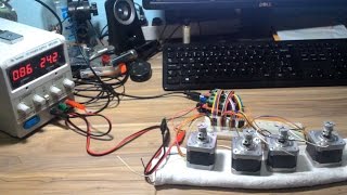 Teste CNC Shield V3 Driver A4988 Motor de Passo NEMA 17 [upl. by Onil34]