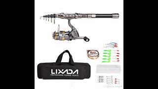 Lixada olta takımı Telescopic Fishing Rod and Reel Combo Full Kit [upl. by Kohn340]