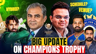 ICC Champions Trophy 2025 Meeting Update  PCB vs BCCI  Mohsin Naqvi  Jay Shah  Pakistan  India [upl. by Rehsu]