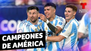 La hegemonía de la Argentina de Lionel Messi al ganar la Copa América 2024  Telemundo Deportes [upl. by Adnarim]