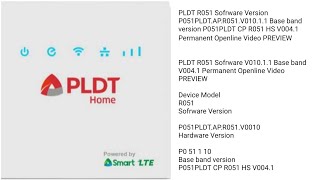 PLDT R051 Sofrware V01011 Base band V0041 Permanent Openline Video PREVIEW [upl. by Malim]