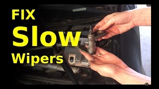 fix SLOW moving or seized windshield wipers [upl. by Sorips]