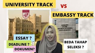 BEDA TAHAP SELEKSI EMBASSY TRACK VS UNIVERSITY TRACK GKS  Titha Monika [upl. by Erin193]