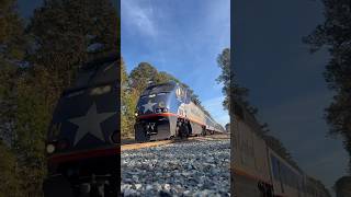 Amtrak Piedmont Train 77 in Morrisville NC at Track Speed [upl. by Aihsenek]