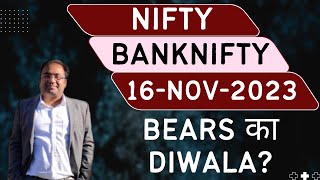 Nifty Prediction and Bank Nifty Analysis for Thursday  16 November 2023  Bank NIFTY Tomorrow [upl. by Aniahs]