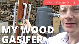 Making wood gas using my Wood Gasifier Introducing my Imbert Gasifier Part 1 [upl. by Abigael]