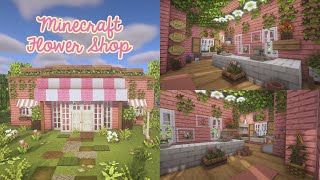 How To Build a Minecraft Flower Shop  Aesthetic CIT Resource Packs [upl. by Nosneh520]