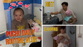 Puchu daily routine vlog 😍  Puchu diet and sleeping time 🤗 [upl. by Freudberg]