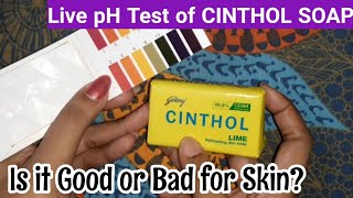 pH Test of CINTHOL SOAP  Is CINTHOL SOAP safe to use on Skin [upl. by Drofhsa]