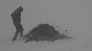 Waking up to a storm while summit camping in the Cairngorms Hilleberg Jannu [upl. by Stokes]