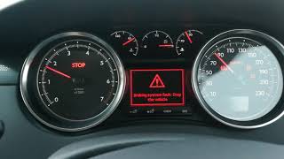 Peugeot 508 16thp Brake system fault parking brake fault amp anti rollback fault [upl. by Judye]