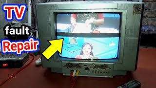 How to Repair Tv  Crt tv vertical rolling problem  tv repair [upl. by Anawal]