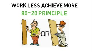 HOW TO WORK LESS BUT ACHIEVE MORE HINDI  IN BUSINESSSTUDIES OR ANYTHING THE 8020 PRINCIPLE [upl. by Redneval54]