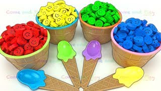 4 Smiley Face Emoji Covered Ice Cream Cup Surprise Toys With Eggs and Blind bags [upl. by Aharon892]