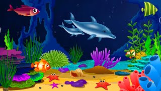 Lullabу and Calming Undersea Animation 🐟 Soothing fishes 🐟 Baby sleep music 💤 [upl. by Ariuqahs]