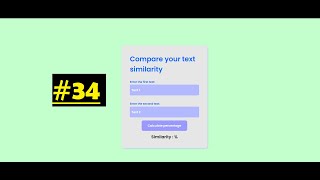 Text similarity comparing app with HTML CSS amp JavaScript [upl. by Yaron]