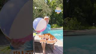 Blippi Dances by the Pool  Hey Siri Play Blippi  shorts blippi music [upl. by Kerby361]