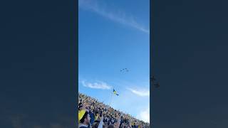 4 F16’s flyover Michigan vs Oregon [upl. by Boyt]