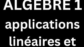 algèbre 1 cours 25 matrice dune application linéaire  matrice de passage entre deux bases [upl. by Akilam390]