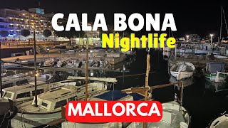 Mallorca Nightlife How lively is Cala Bona Majorca Spain [upl. by Abott]