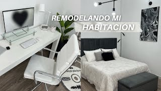 REMODELANDO DE MI HABITACIÓN 🪜🤍 ESCRITORIO OFICINA NUEVA 💻aesthetic 2022 [upl. by Port]