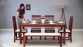 6 Seater Dining Table Set – Buy Best 6 Seater Dining Set Online  Wooden Street [upl. by Doggett]