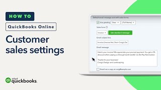 How to set up your sales settings in QuickBooks Online [upl. by Dorn760]