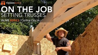 Timber Frame  Timberbuilt Olive Job Site  Central City Iowa [upl. by Camellia]