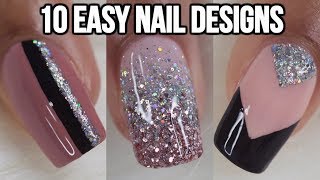 10 EASY NAIL IDEAS NAIL ART COMPILATION [upl. by Naujit873]