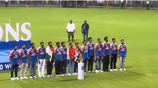 National Anthem in wankhede stadium  team india victory parade [upl. by Delacourt]