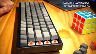 Gateron Yellow Switches Vs Gateron Red Switches Sound Test [upl. by Hannan427]