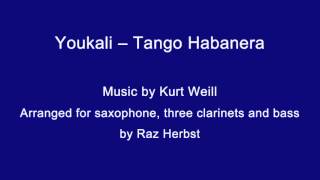 Youkali – Tango Habanera arranged for saxophone three clarinets and bass by Raz Herbst [upl. by Ferrel]