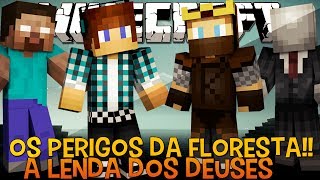 A Lenda dos Deuses Ep3  Visita do Herobrine e Slenderman  Minecraft [upl. by Bowman]