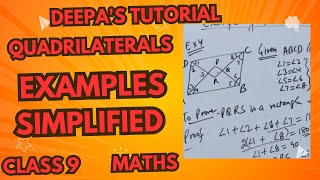 Quadrilaterals Class 9 Maths explanation of solved examples [upl. by Eido576]