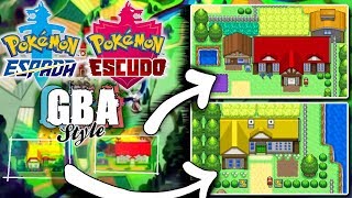 POKÉMON ESPADA Y ESCUDO en GBA Gráficos 4ª GEN Mini Gameplay Art [upl. by Ario]