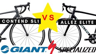 Specialized Allez Elite vs Giant Contend SL1 [upl. by Aramen]