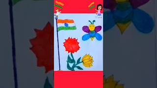 Indian national flag independenceday drawing republicday painting indianflagdrawing flagshorts [upl. by Toblat359]