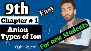 27Anion with exampleTypes of ionClass 9th fundemental of chemistry in urdu by Kashif haider [upl. by Enimaj]