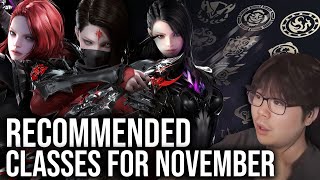 LOST ARK Recommended Classes for Nov 2023 out of latest reworked amp new classes in KR [upl. by Eelarat372]